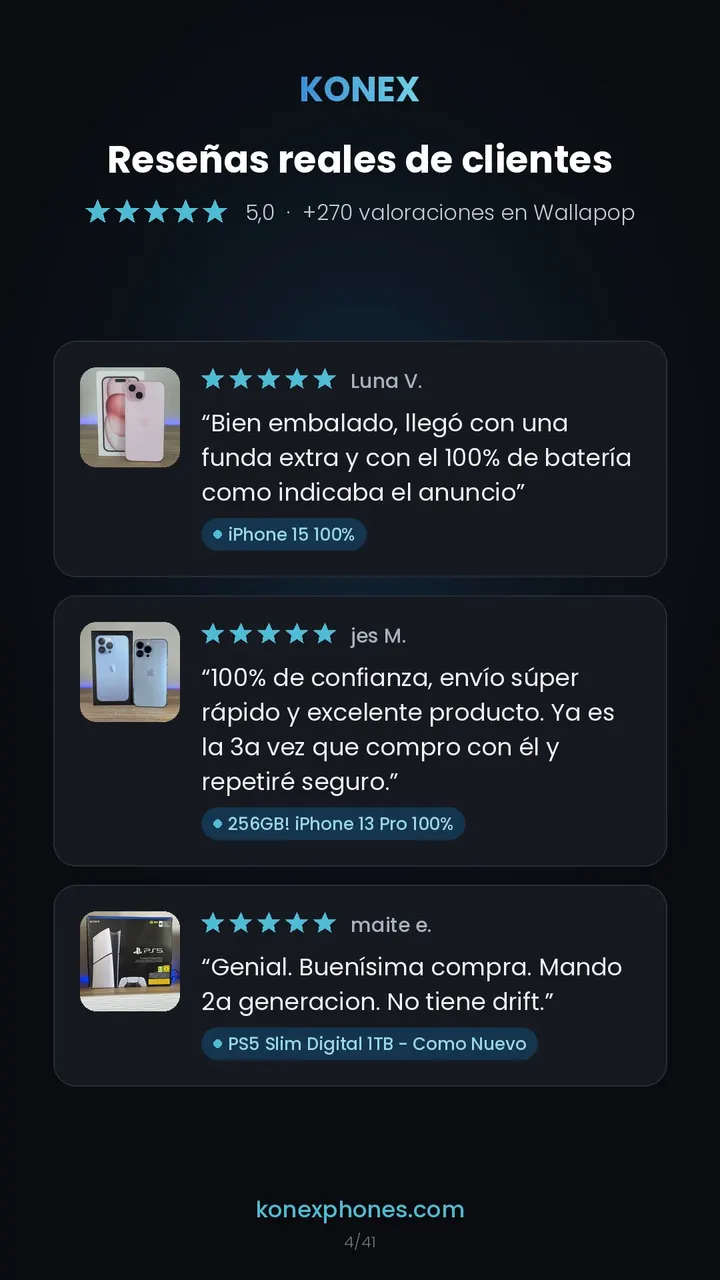 Reseñas de clientes de Konex (5/42)