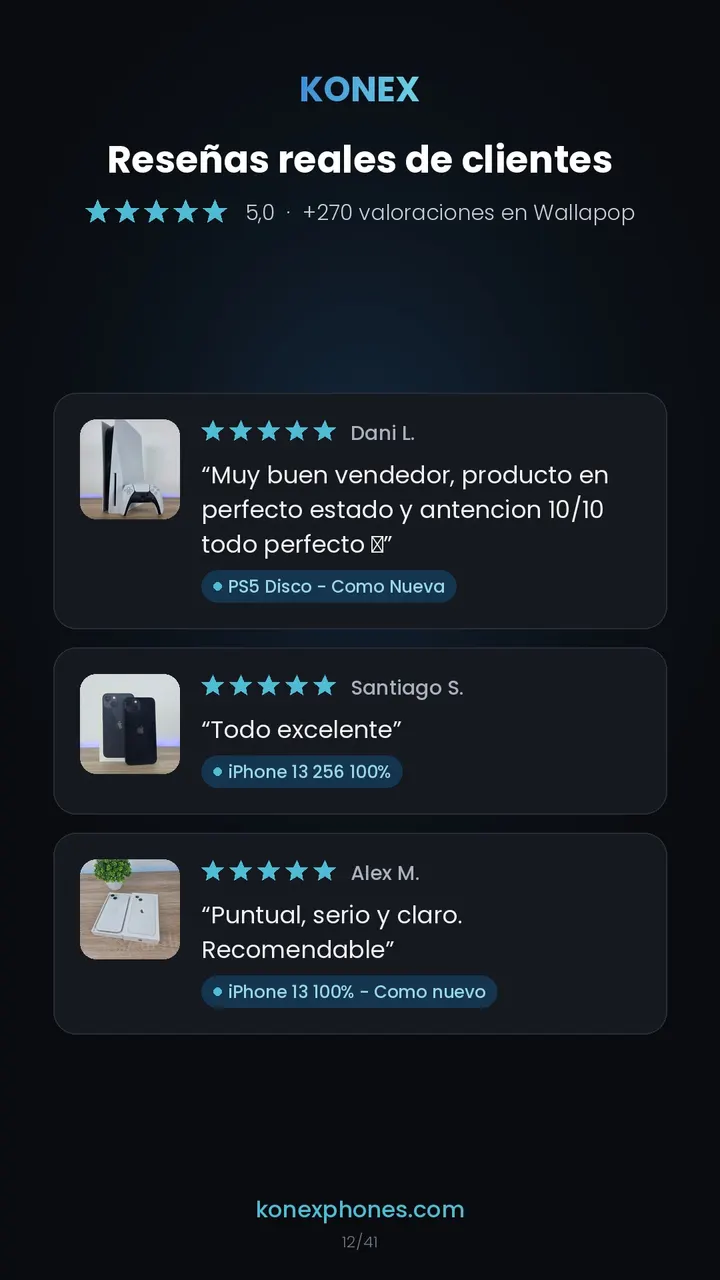 Reseñas de clientes de Konex (13/42)