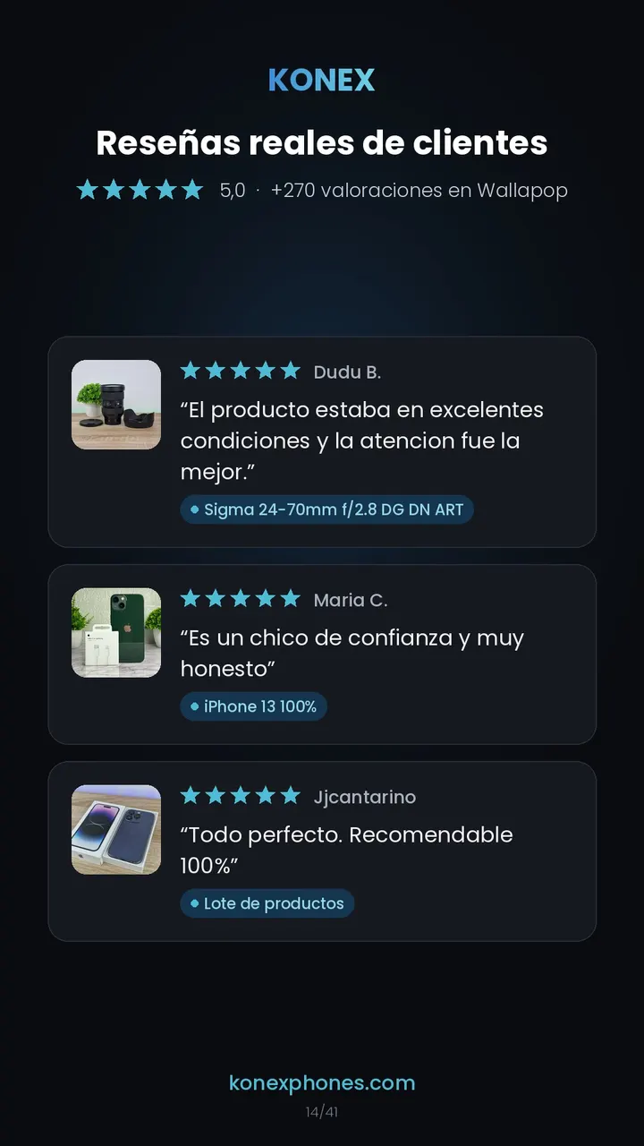 Reseñas de clientes de Konex (15/42)
