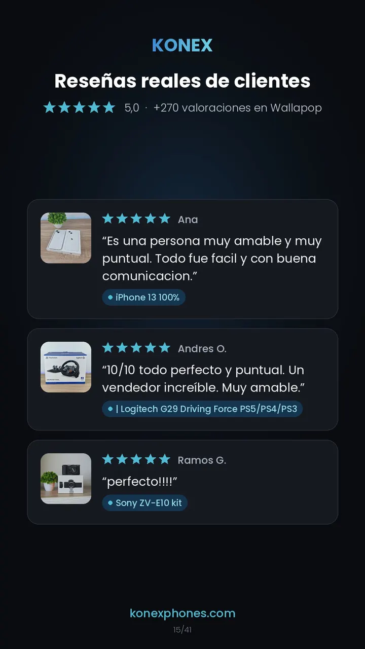 Reseñas de clientes de Konex (16/42)