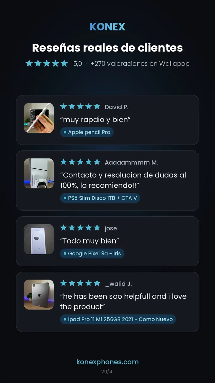 Reseñas de clientes de Konex (30/42)