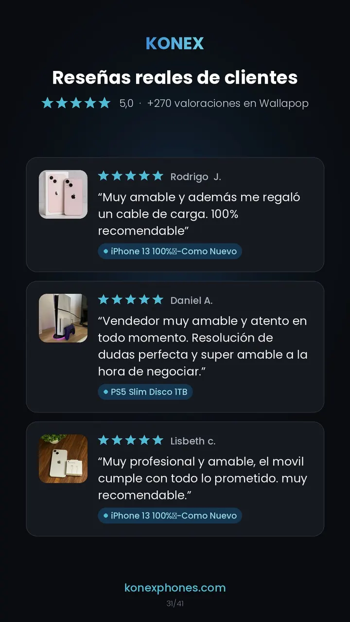 Reseñas de clientes de Konex (32/42)