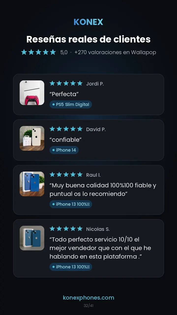 Reseñas de clientes de Konex (33/42)