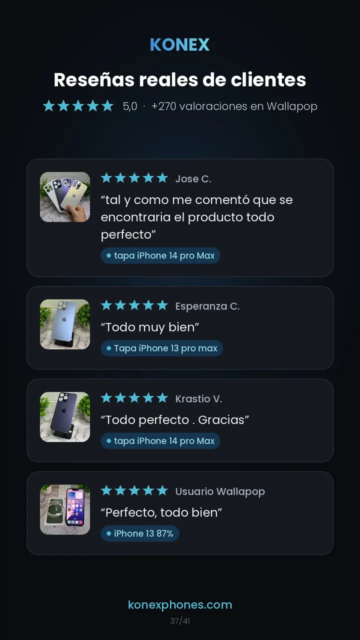 Reseñas de clientes de Konex (38/42)